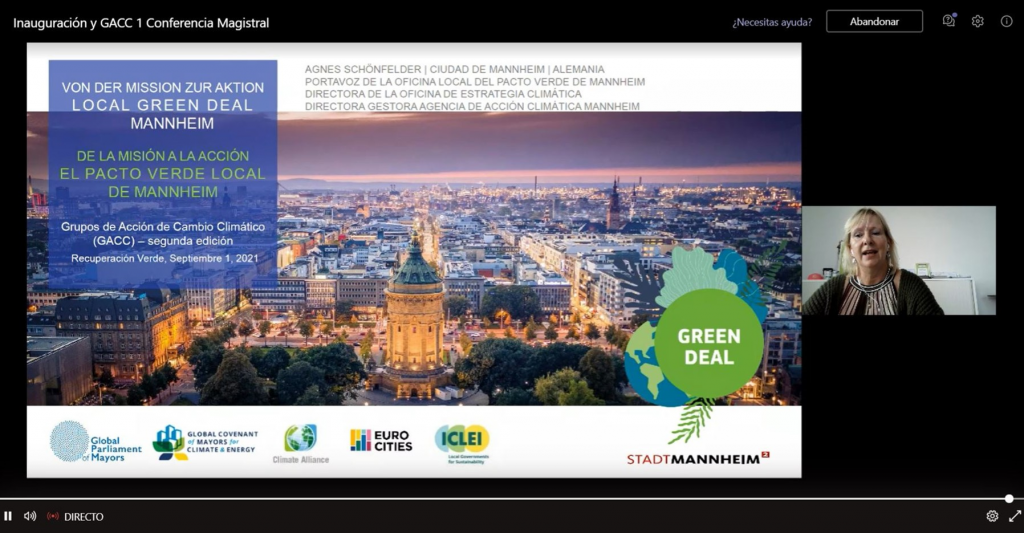 Agnes Schönfelder, portavoz de la Oficina Local del Pacto Verde de la ciudad alemana de Mannheim, explicó que trabajan para llevar a la ciudad a Cero Emisiones en el año 2030.