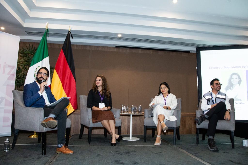 Panel de resultados del proyecto sobre la descarbonización del transporte público. Foto: © GIZ | Nirvana Paz